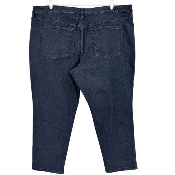 NWT Terra & Sky Women's Straight High Rise Stretch Blue Denim Jeans Plus Sz 26WP - Picture 2 of 11